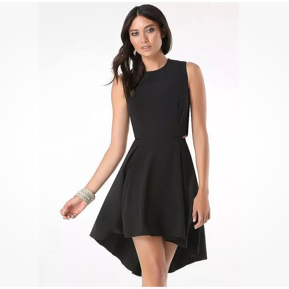 bebe Black Sleeveless Midi Dress